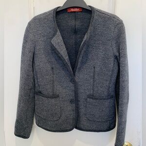 MaxMara Studio wool herringbone cardigan. Size small